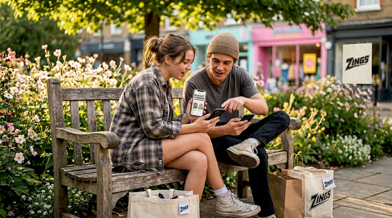 Young adults review affordable fashion finds outdoors