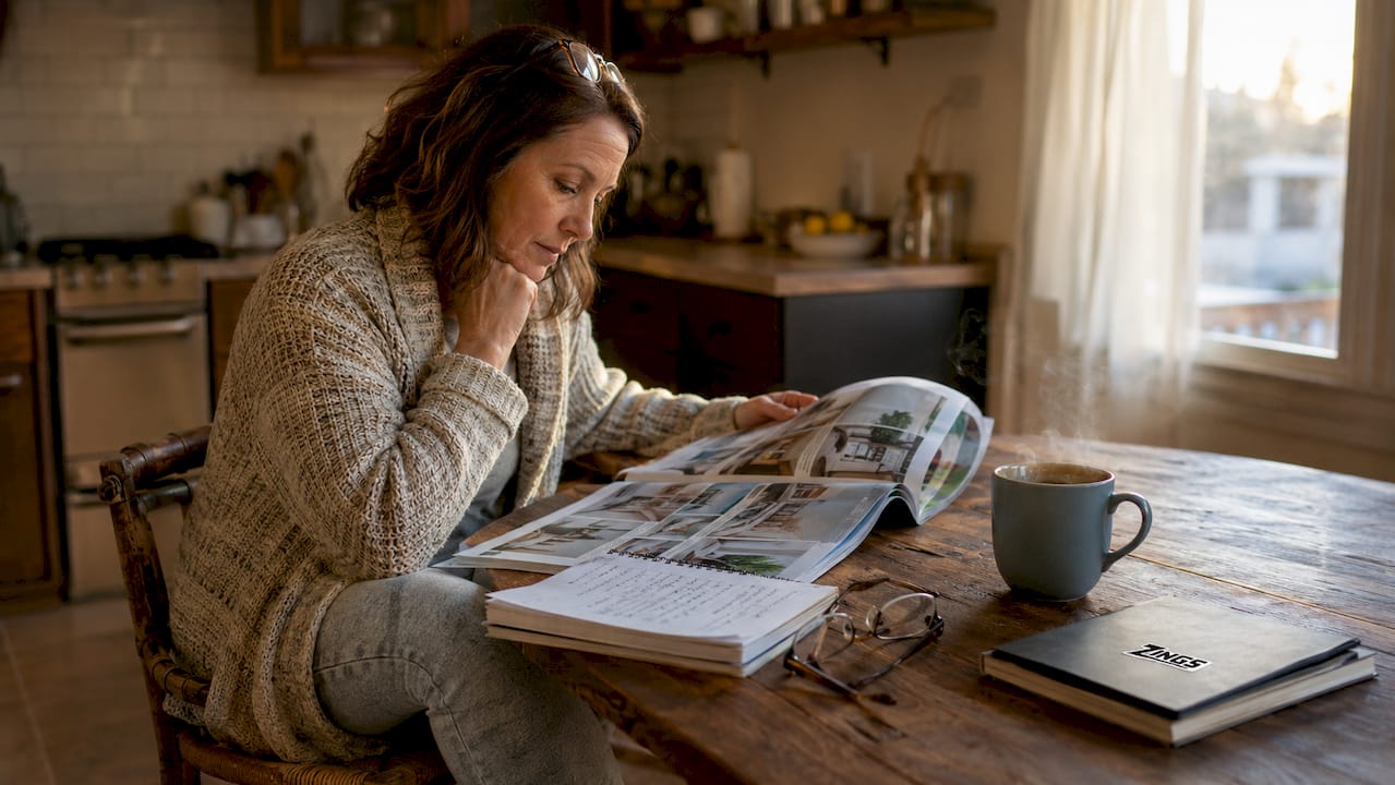Woman shopping directly on tablet at home
