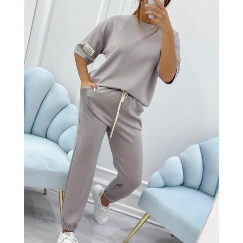 Women's Casual Offset Printing Suit Set