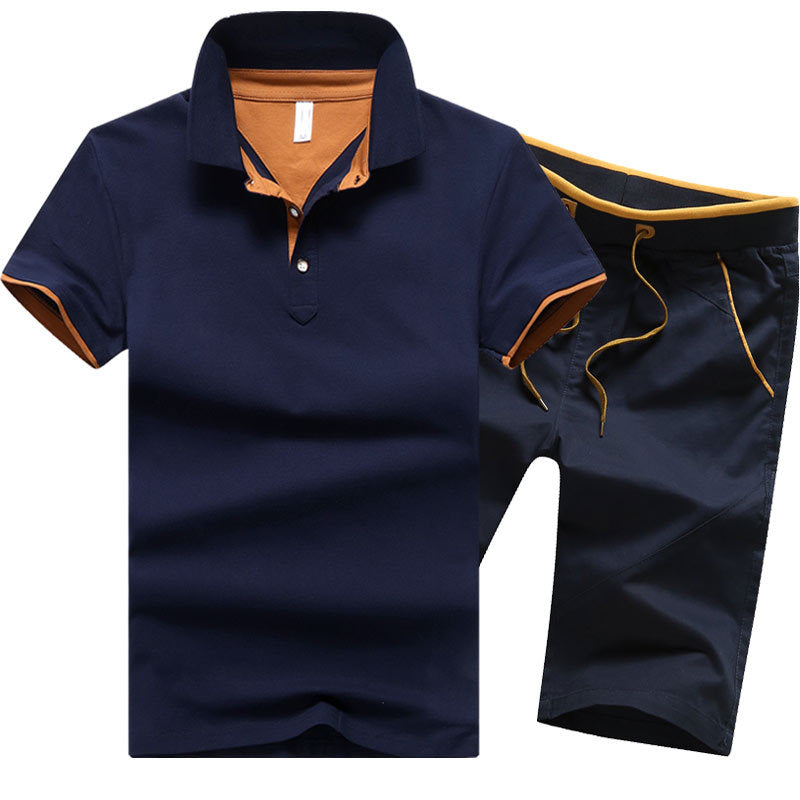 Men's Cotton Polo Shirt and Shorts