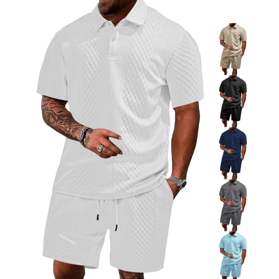 Men's casual short-sleeved suit