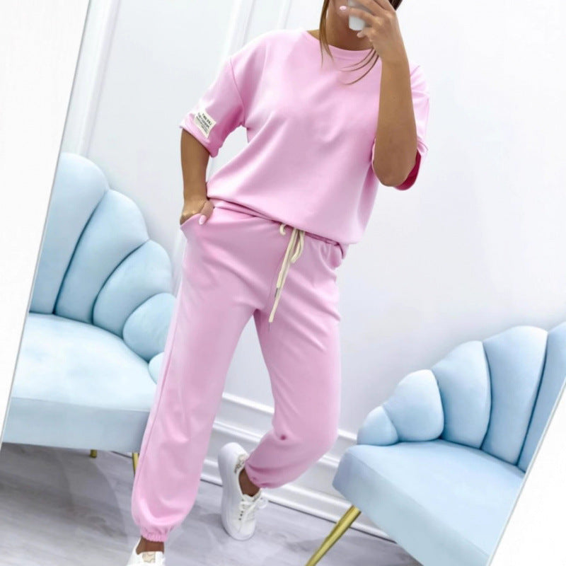 Women's Casual Offset Printing Suit Set