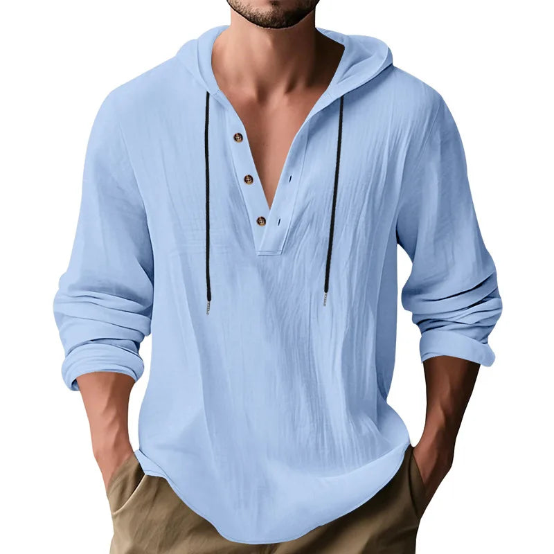 Men's Long Sleeve Tops Drawstring Hoodies