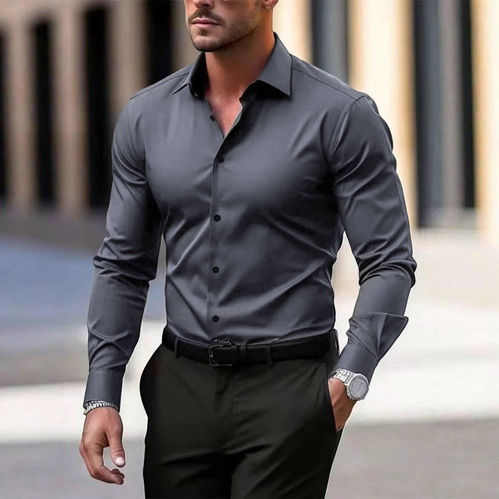 Men's Long Sleeve Cotton Blend Shirt