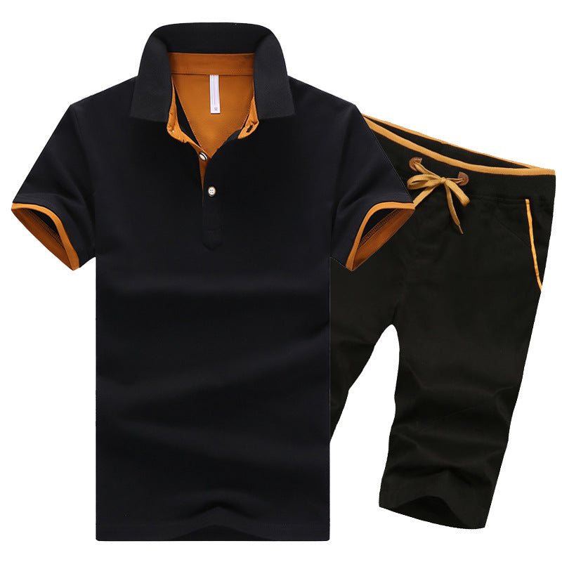 Men's Cotton Polo Shirt and Shorts