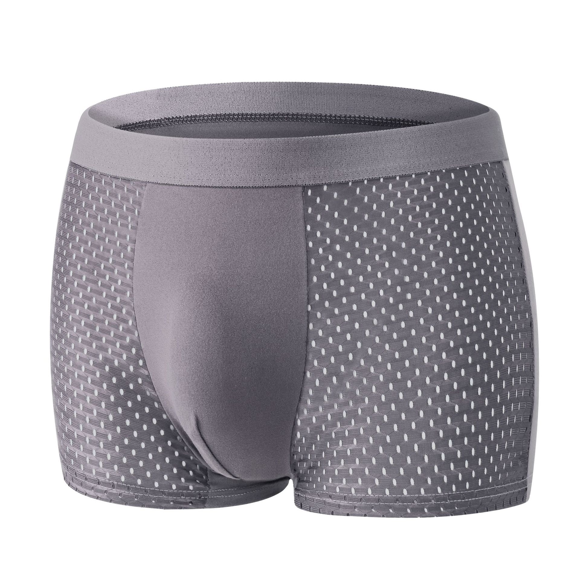 Mens Ice Silk Boxer Breathable Underwear