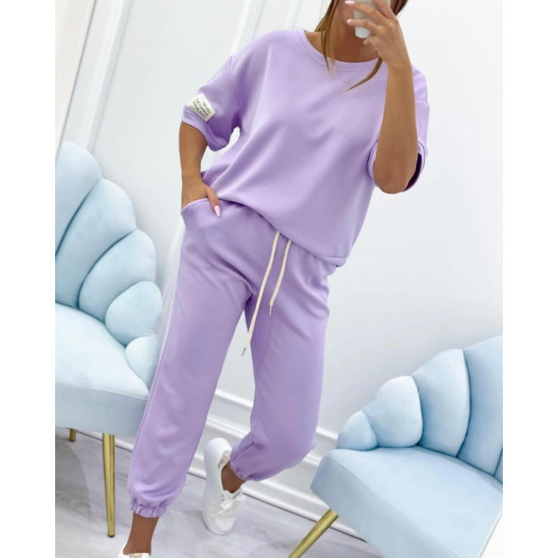 Women's Casual Offset Printing Suit Set