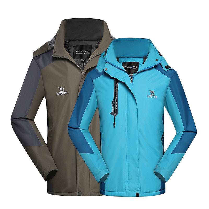 Thickened Fleece Couples Jacket - Outdoor Snow Outfit