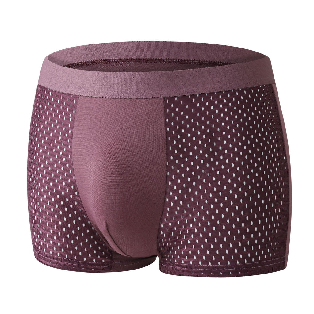 Mens Ice Silk Boxer Breathable Underwear