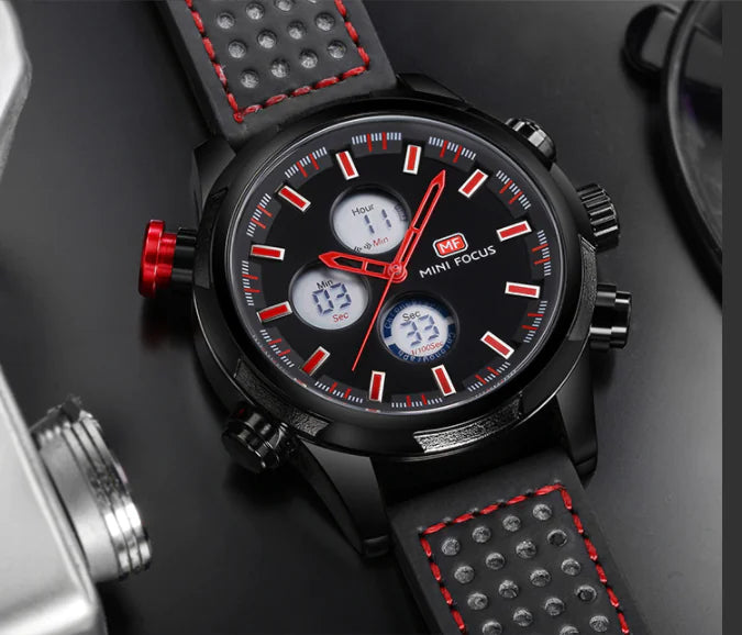MINI FOCUS Men's Waterproof Quartz Sports Watch