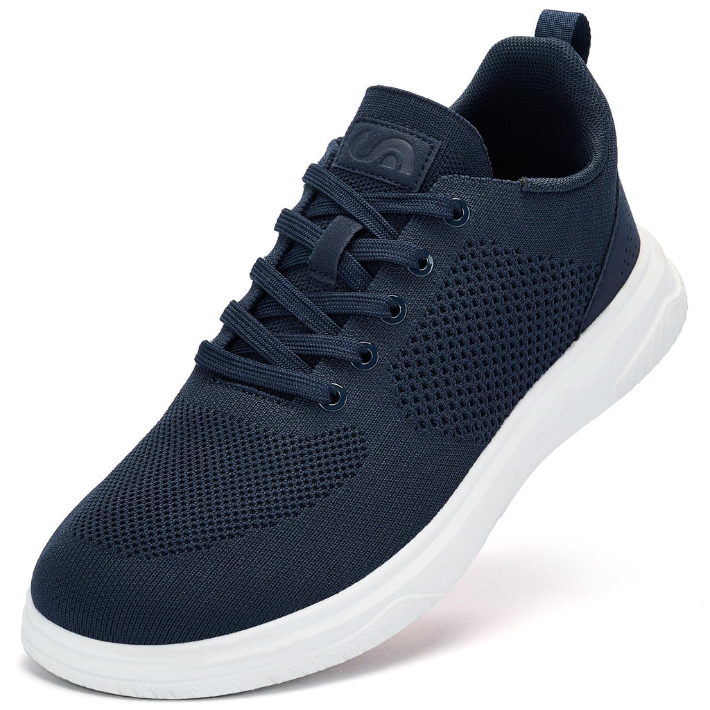 Slow Man Mens Wide Width Sneakers Casual Oxford Business Dress Shoes for Men Comfortable Office Sneaker Shoes for Men Breathable Mesh Walking Shoes Men Blue 8.5