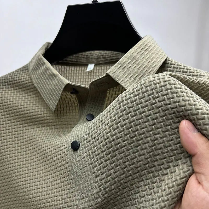 Ice Silk Short Sleeve Polo Shirt - Summer Style