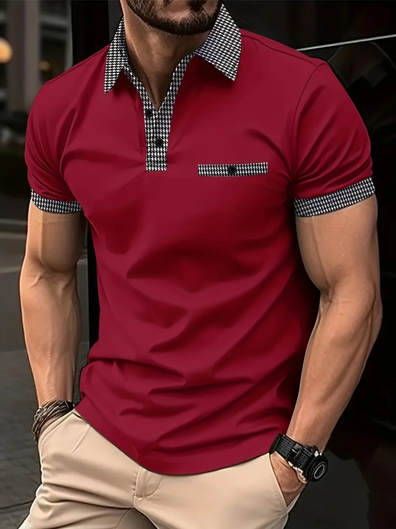 The new men's POLO shirt for summer 2025 is breathable lightweight casual and simple with printed patterns