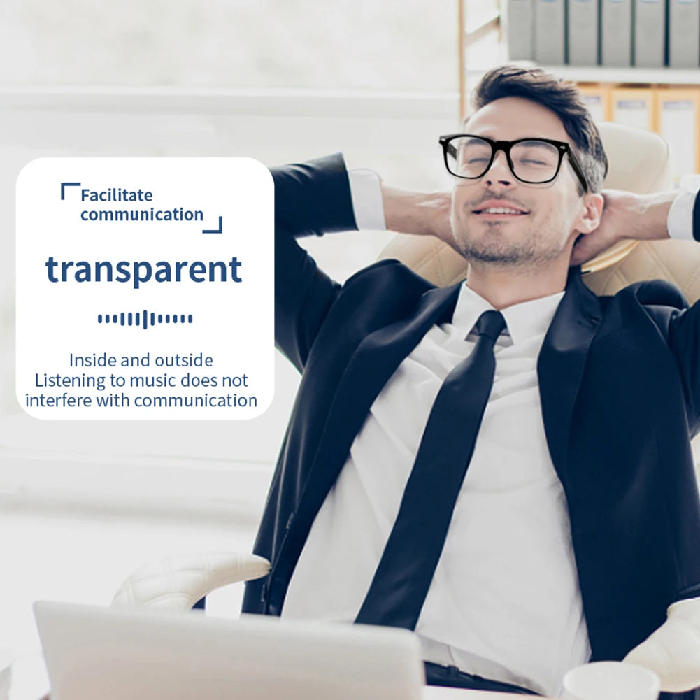 Smart Glasses AI Voice Assistant Camera Glasses Remote Shooting Wearable Eyeglass Open Ear Sound Mic & Speakers for Men & Woman