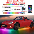 RGB Flexible Car Underglow Light Strip 12V LED Underbody Ambient Light With App Control Neon Auto Decorative Atmosphere Lamps
