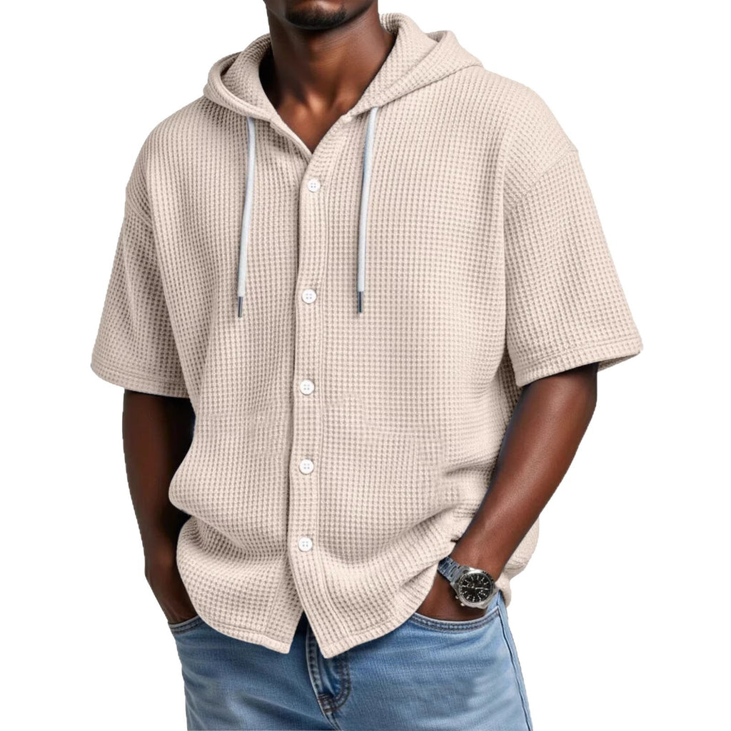 Mens Casual Hooded T-Shirt