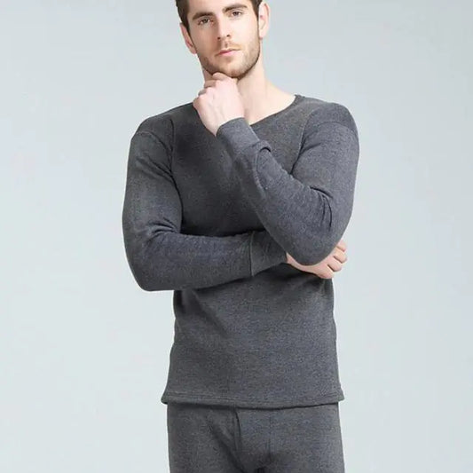 Men's Autumn Winter Round Neck Top and Pants Set