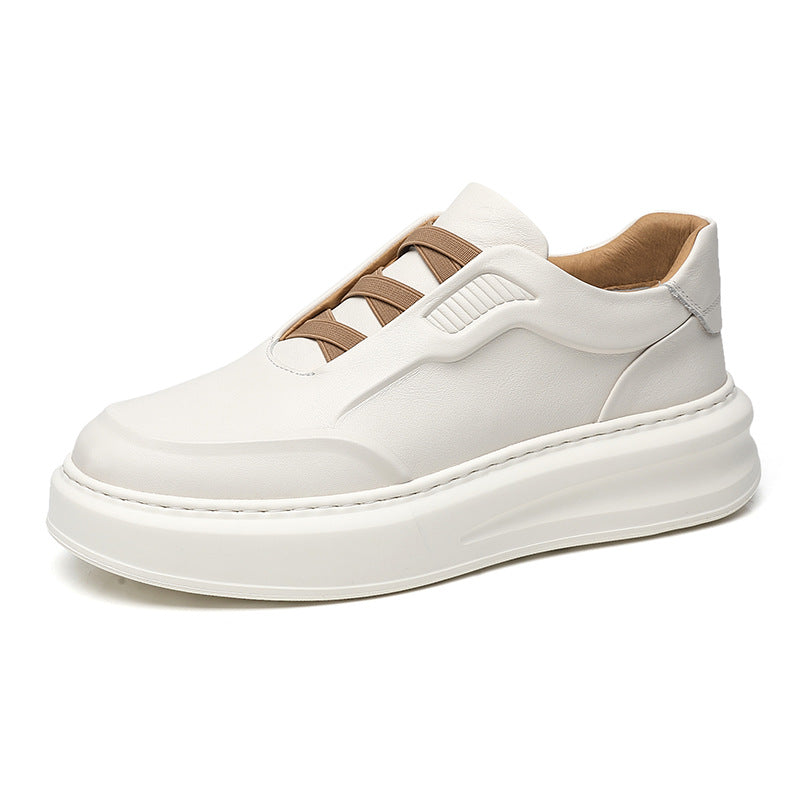 Men's Genuine Leather Low-Top Breathable Sneakers
