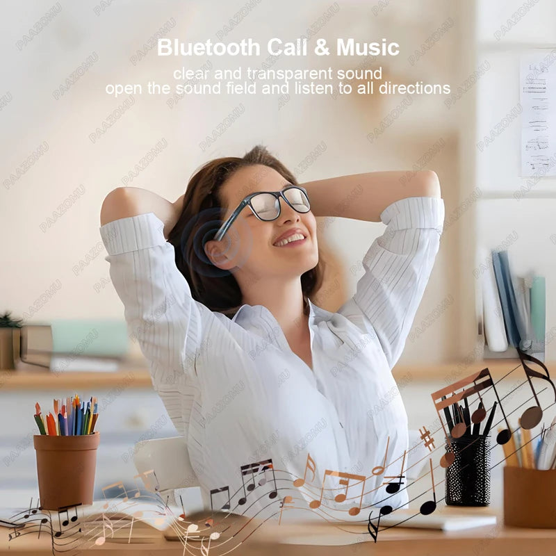 Upgrade Smart Glasses 134 Online Languages AI Automatic Translation Conversation with Speaker UV Protected Bluetooth Sunglasses