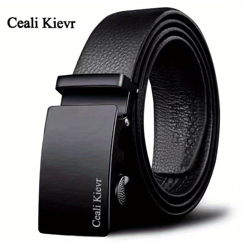 Automatic Buckle Mens PU Leather Belt
