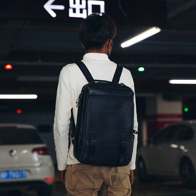 Custom PU Backpack for Men and Women - Large Capacity