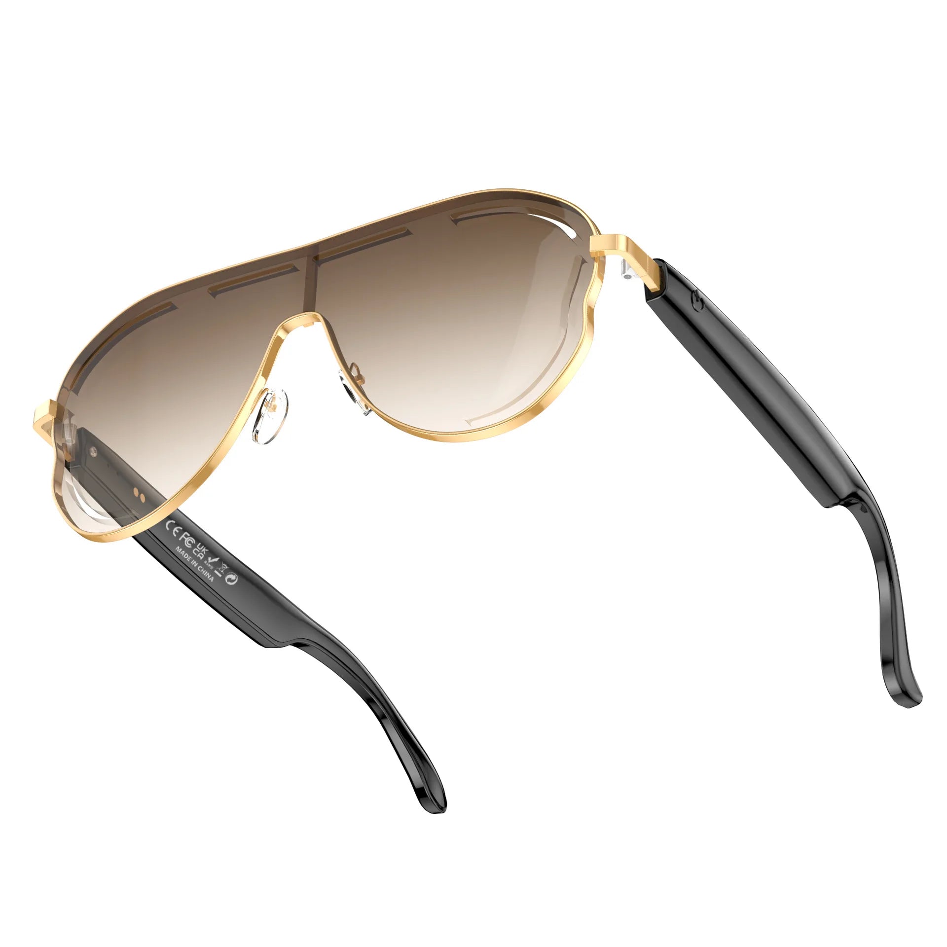 AI Smart Glasses RealTime Translation Bluetooth Sunglasses Hands-Free Call Music Voice Control Gradient Lens for Travel Business