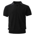 Men's Knitted Short Sleeve Polo Shirt