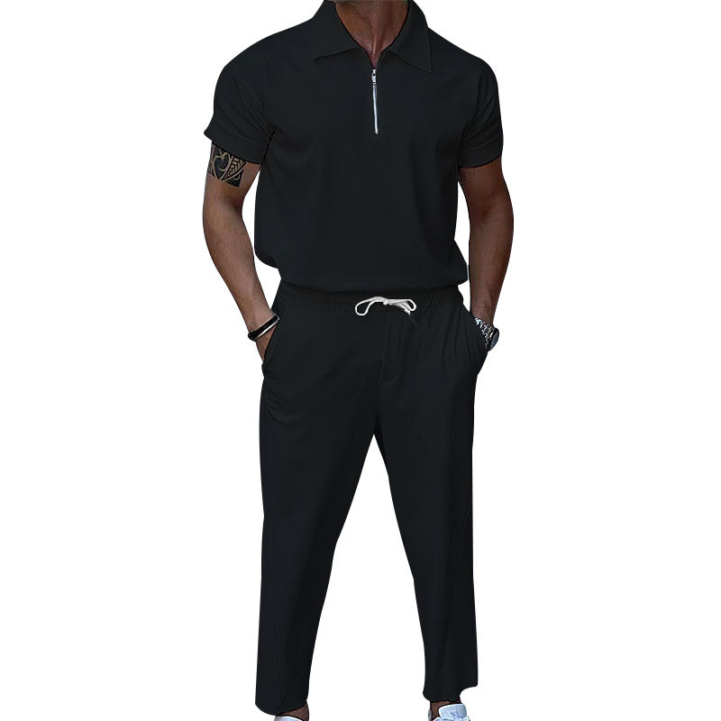 plus size men's solid color suit