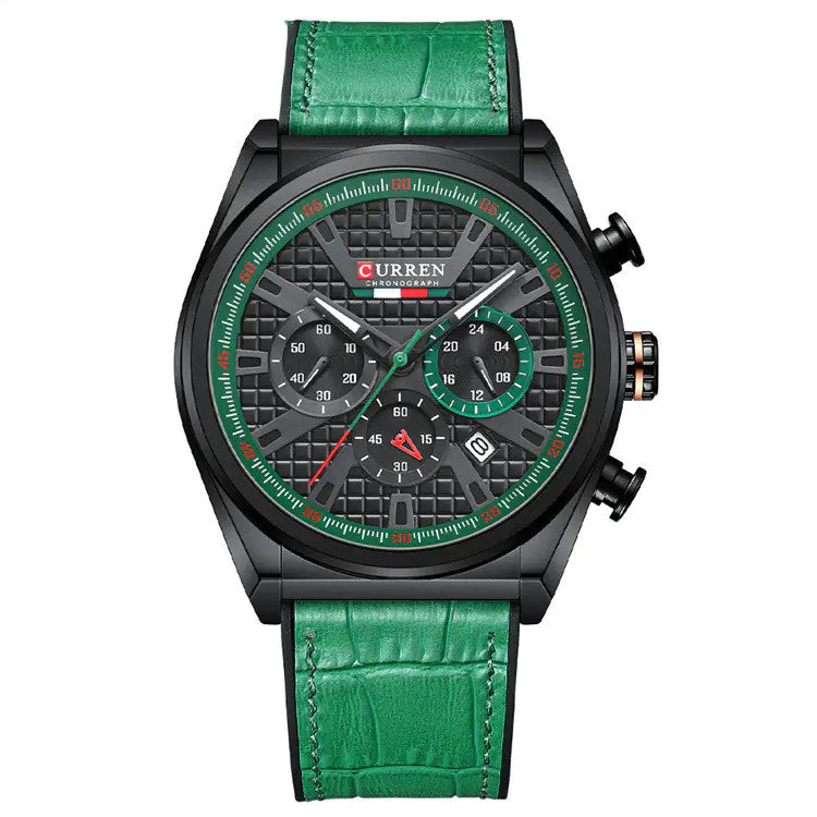 Men's Casual Sports Quartz Watch with Belt Design