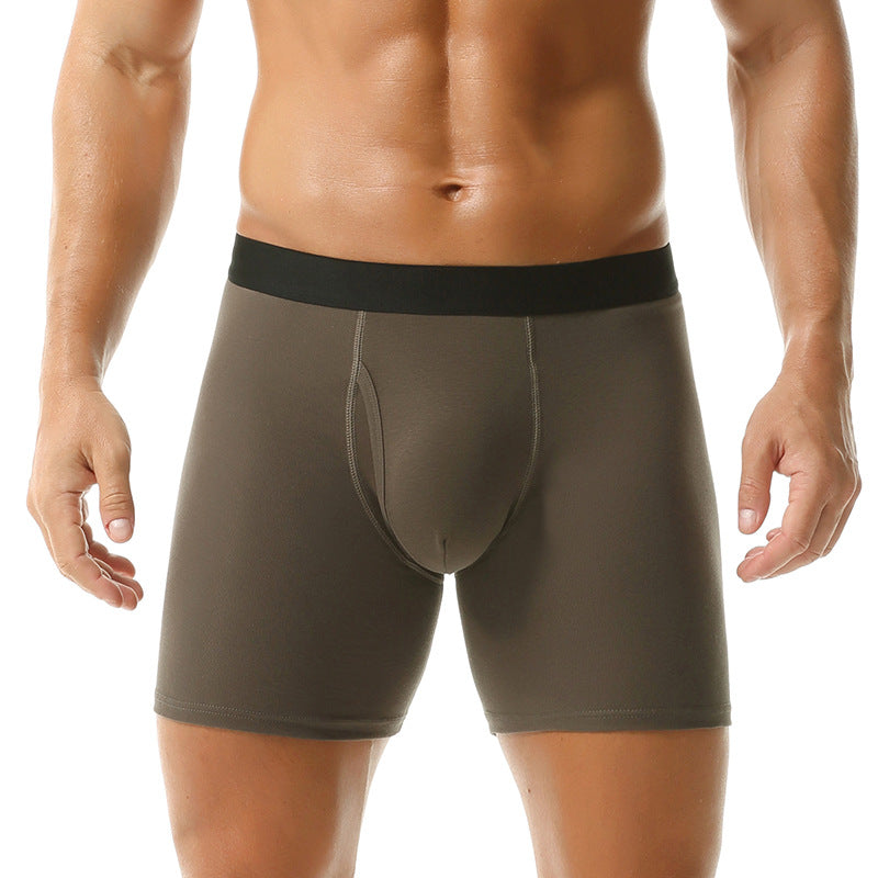 Extended solid color sports underwear