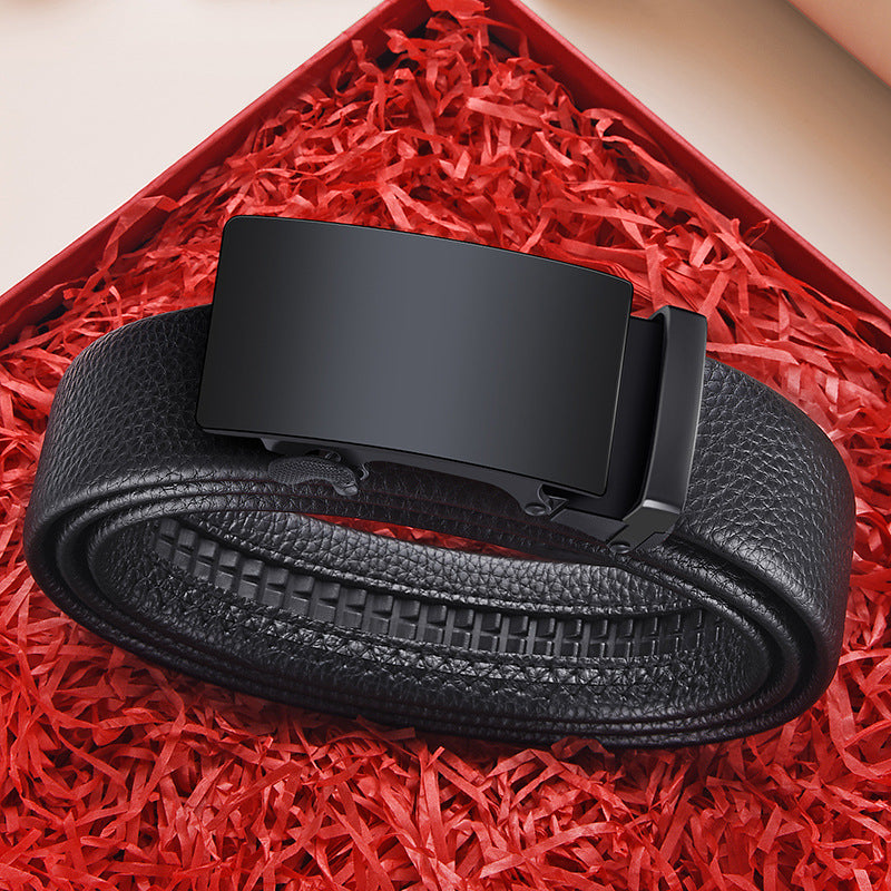 Automatic Buckle Mens PU Leather Belt