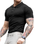 Lehmanlin Mens Muscle Polo Shirts