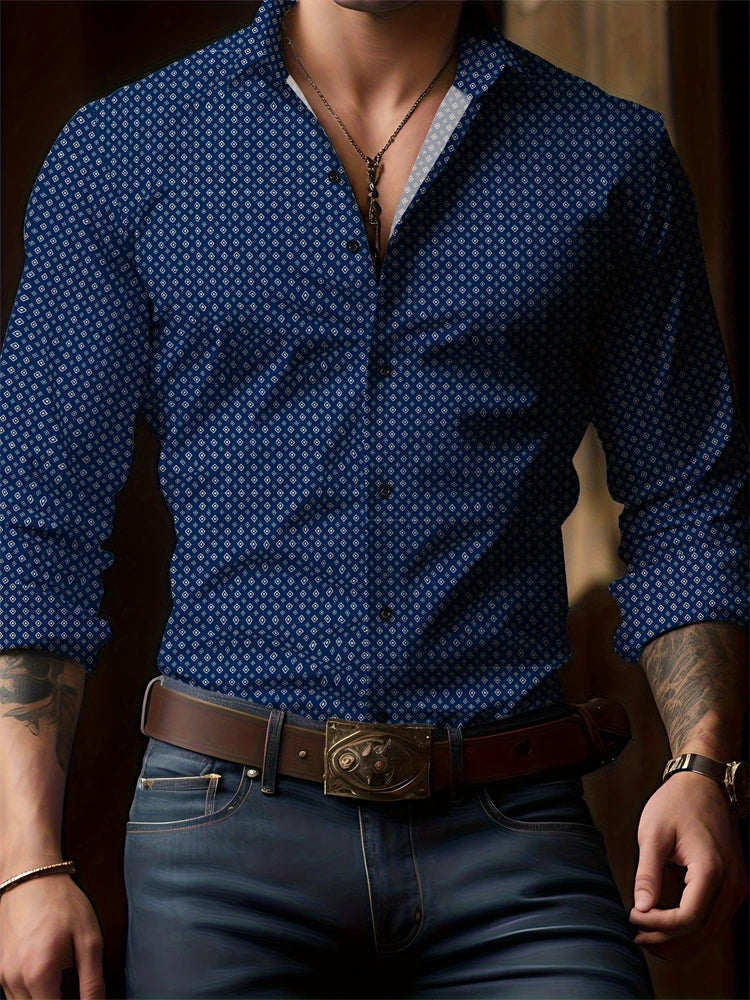 Men's New Spring And Autumn Button Down Shirt