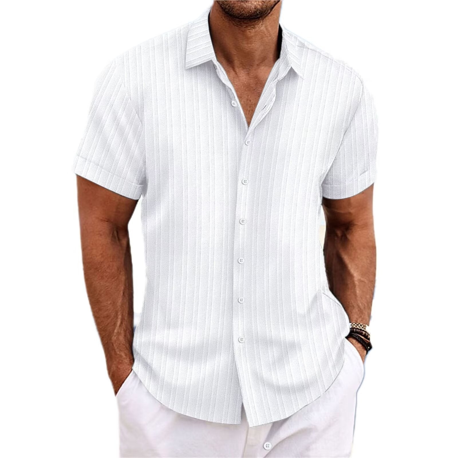The Striped Color Matching Shirt