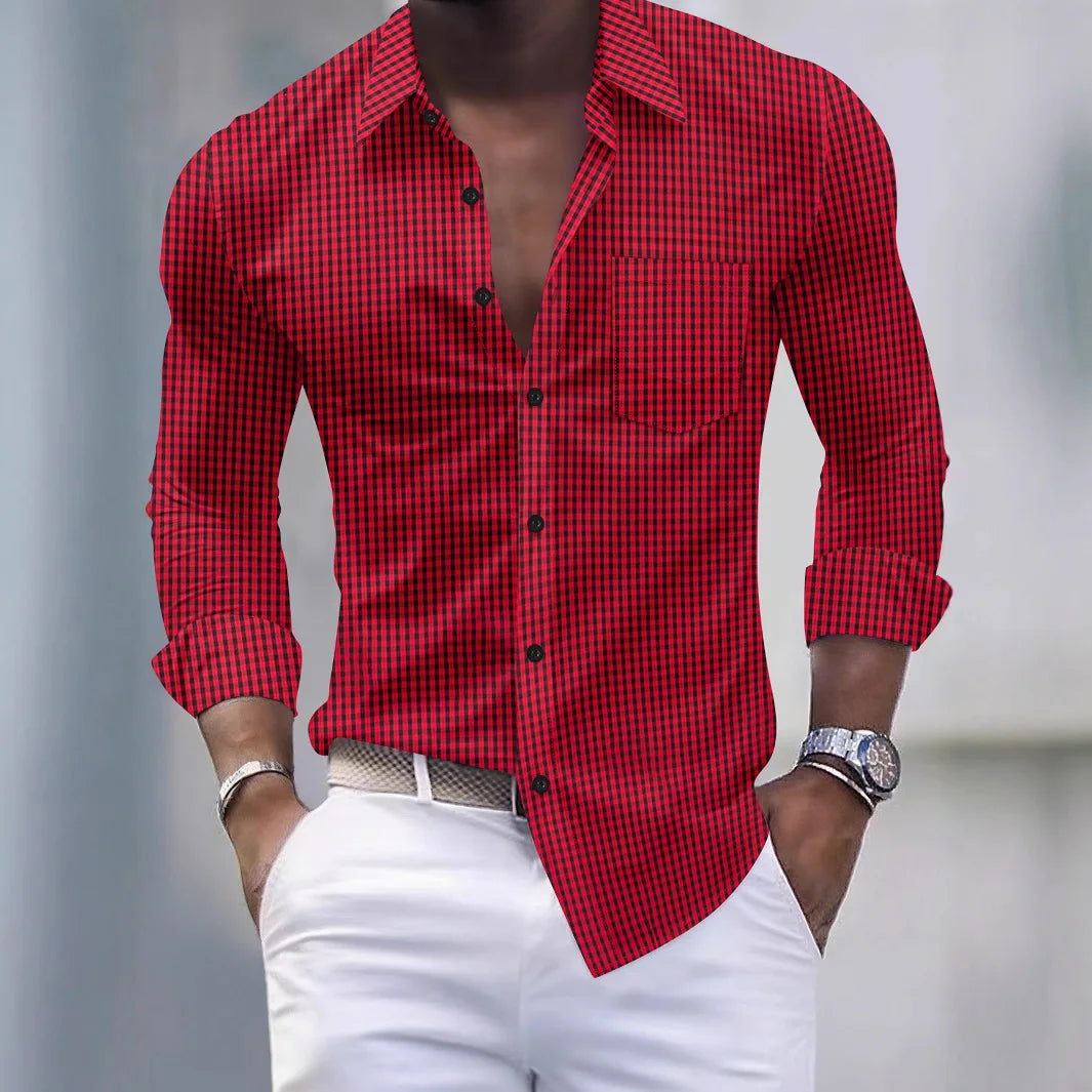 New vintage check-printed shirt