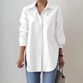 Collared long-sleeved shirt
