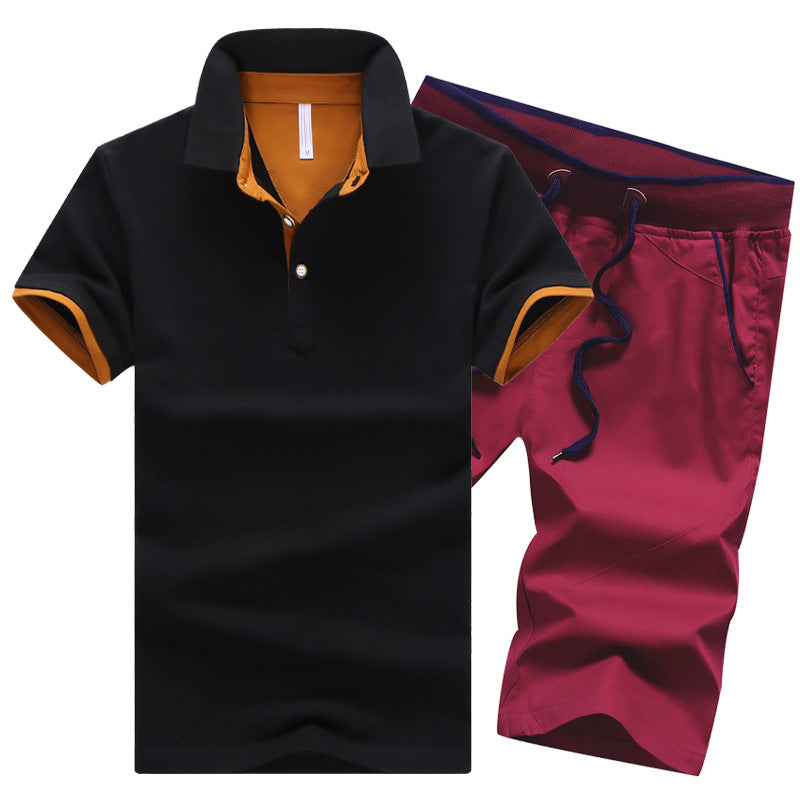 Men's Cotton Polo Shirt and Shorts