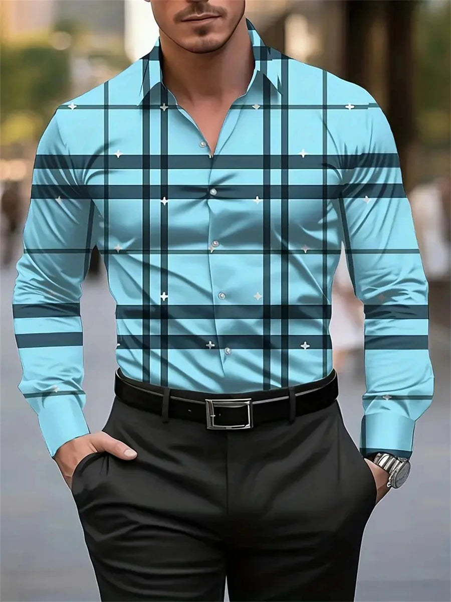 Men's New Spring And Autumn Button Down Shirt