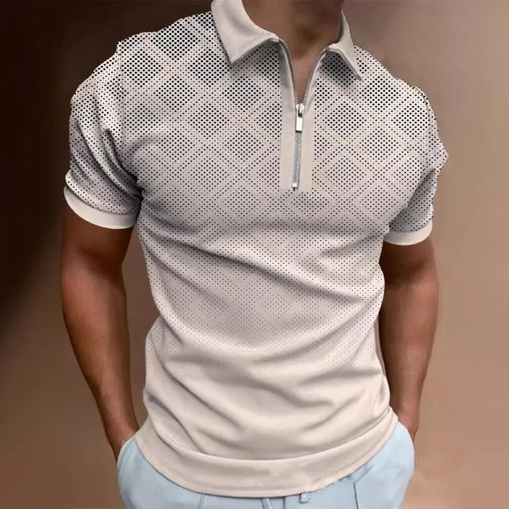 Polo Shirt Short Regular Top Splice Print