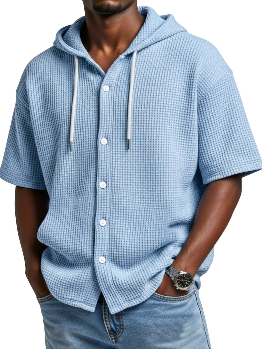 Mens Casual Hooded T-Shirt