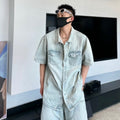 men denim suit