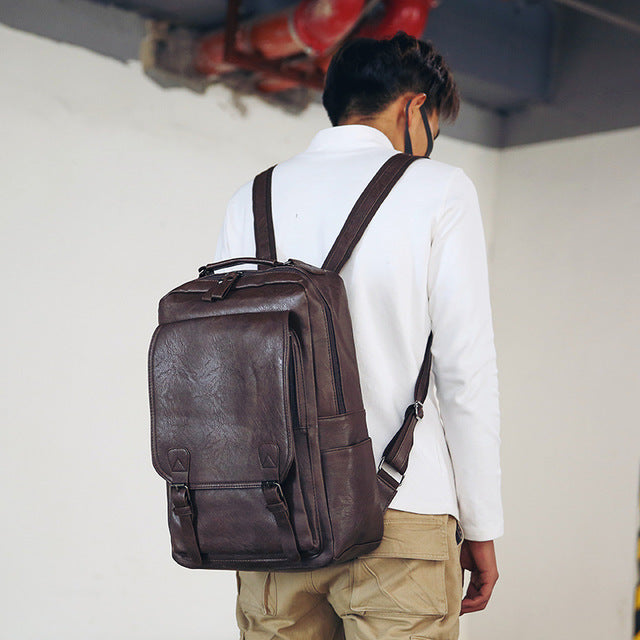 Custom PU Backpack for Men and Women - Large Capacity