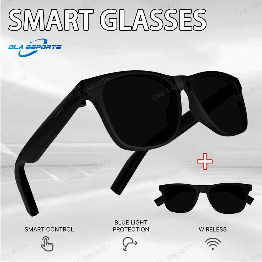 2025 AI Voice Video Call Real-time Translation Intelligent Question Answering Smart Glasses UV400 Protection Sport BT Sunglasses