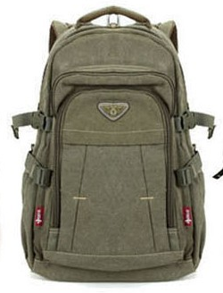 Large Capacity Canvas Travel Backpack for Men & Women