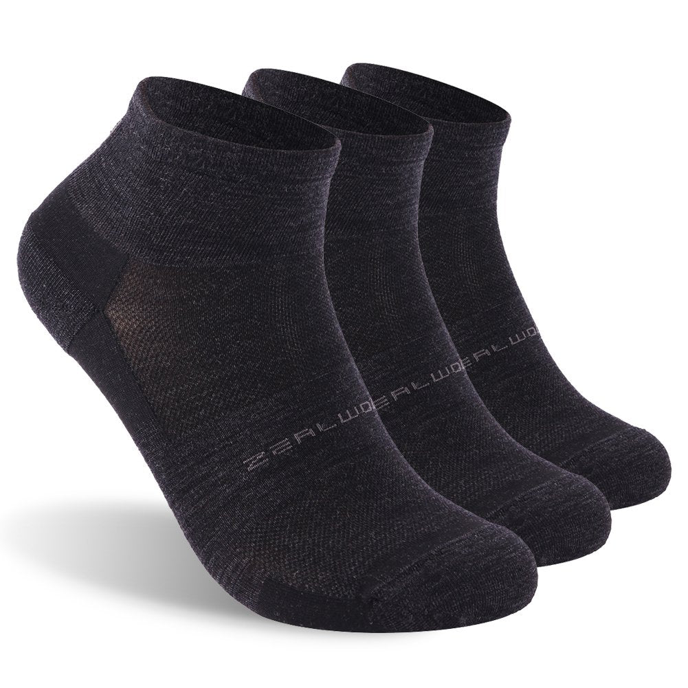 ZEAL WOOD Wool Low Cut Running Socks for Men Women Womens Mens Hiking Socks Women Moisture Wicking Summer Merino Wool No Show Socks Women Ankle Wool Socks For Women Cycling Socks Gifts for Her Mom