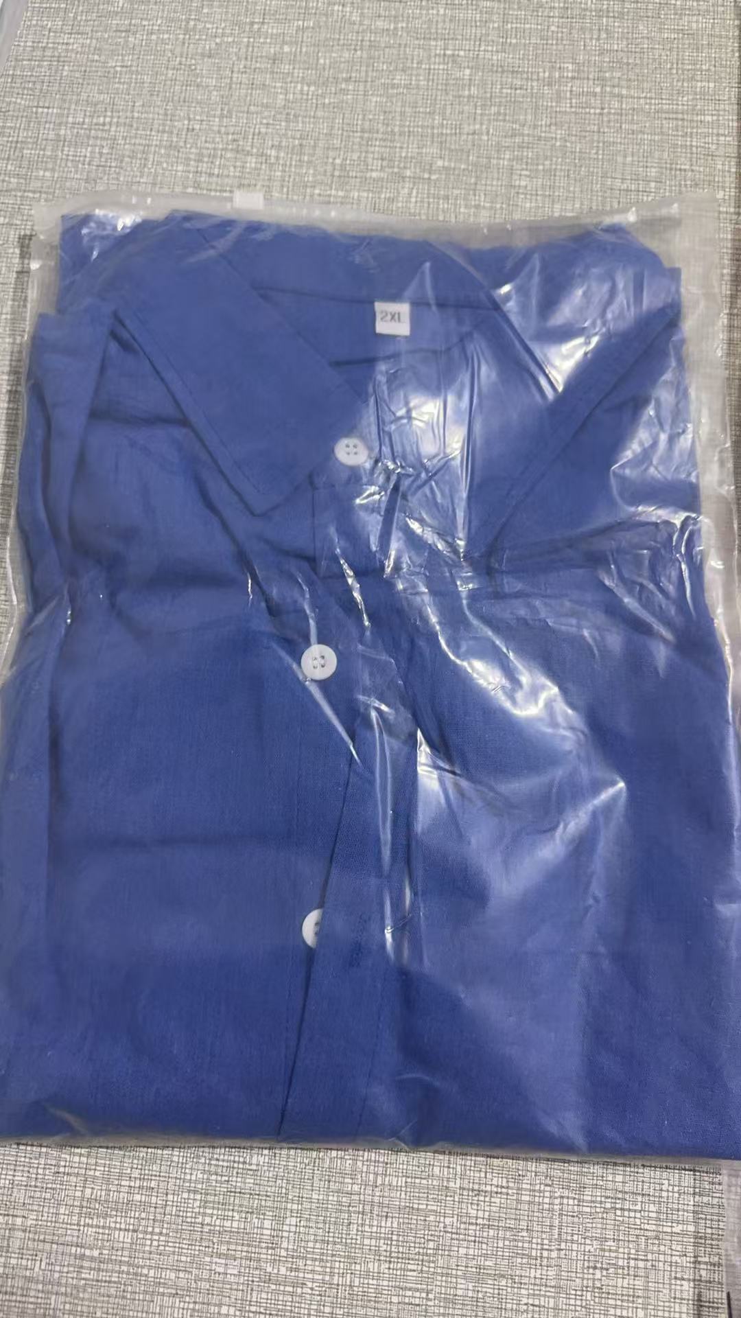 Solid-color cotton-linen shirt