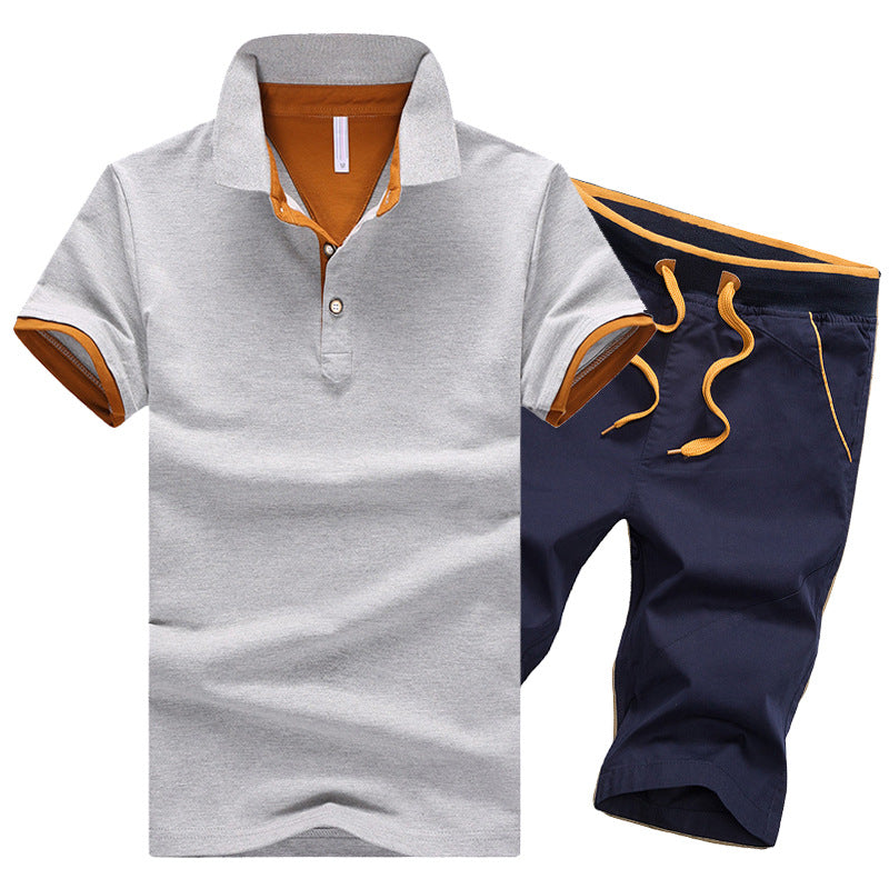 Men's Cotton Polo Shirt and Shorts
