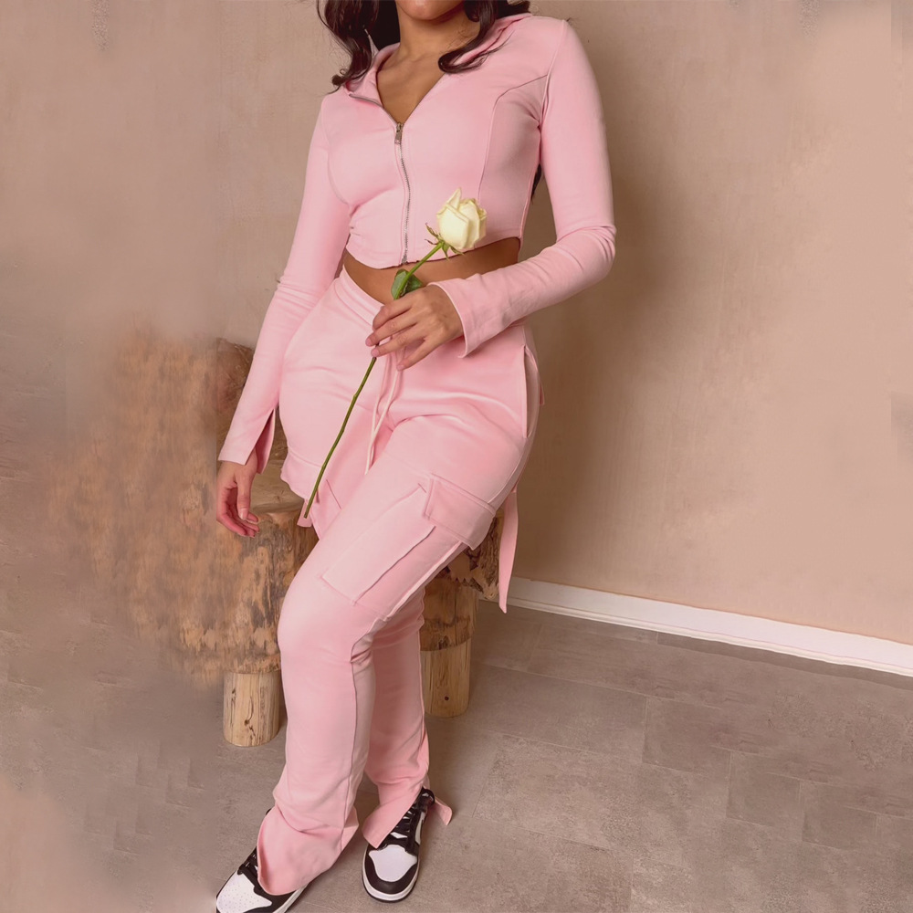 Urban Ease High-Waist Cargo Suits
