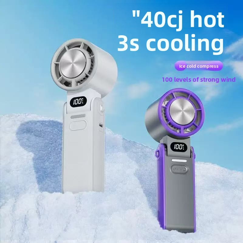 Handheld Cooling Fan with Digital Display