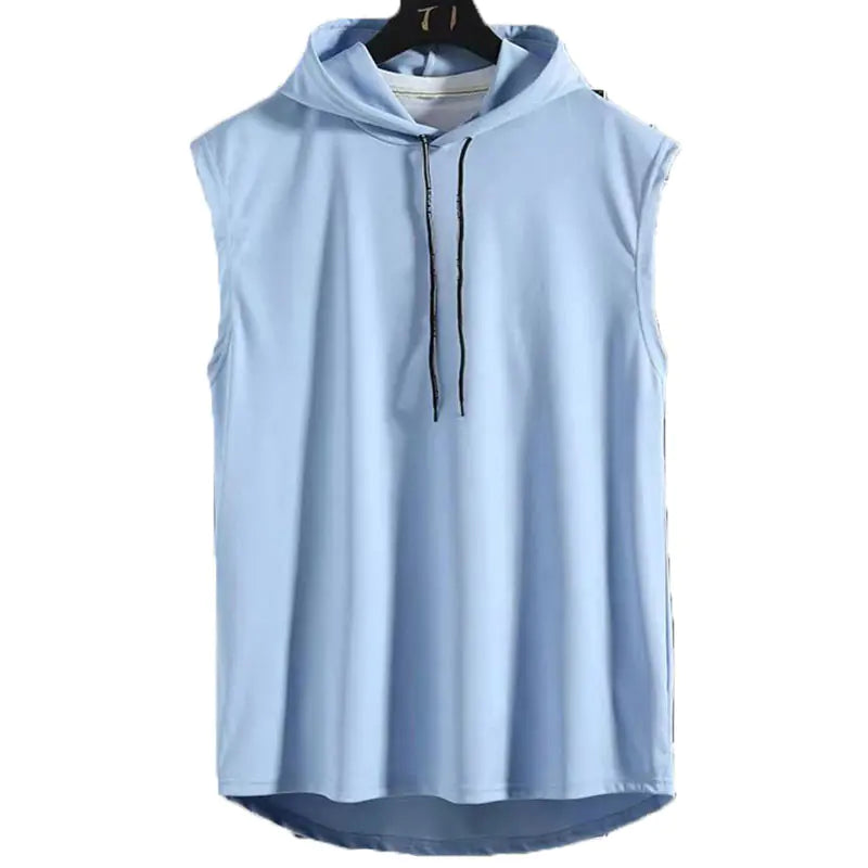 Men's Casual Hooded T-Shirt & Sports Vest Combo